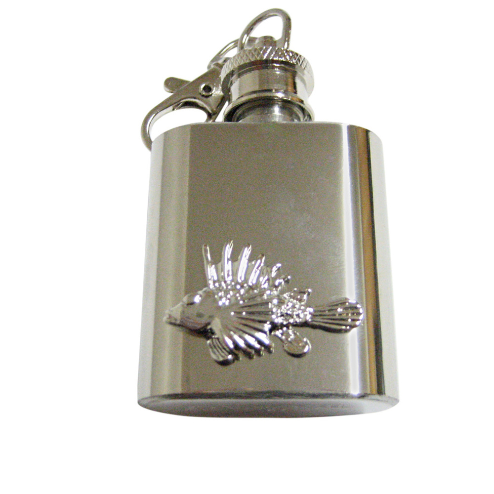 Spiky Tropical Fish Keychain Flask